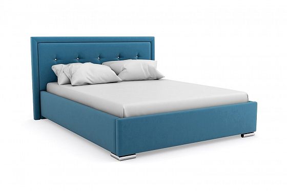 Кровать "Liberty" 1400 металлическое основание/стразы - Цвет: Синий 115