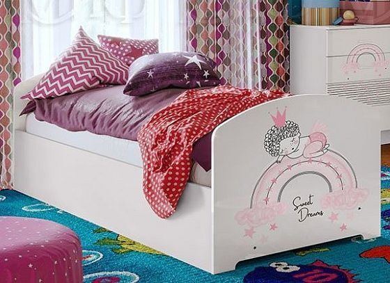 Кровать "Принцесса-1" - Кровать "Принцесса-1", Цвет: Белый