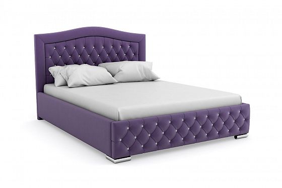 Кровать "Millennium LUX" 1600 с ламелями/стразы - Цвет: Фиолетовый 119
