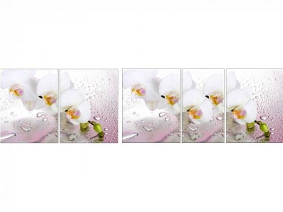 Стол "Грация" (1,45) раздвижной Стекло Оптивайт матовое (опоры хром) - Розовая орхидея (R008)