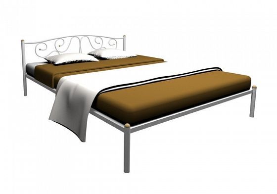 Кровать "Ангелина" 1600 мм (ламели) - Цвет: Белый