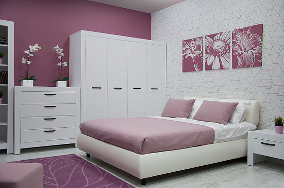 Модульная спальня "Норвегия" - Греденция, цвет: Белый