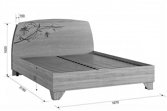 Кровать "Виктория-1"   1600 - Кровать "Виктория-1"   1600: Схема