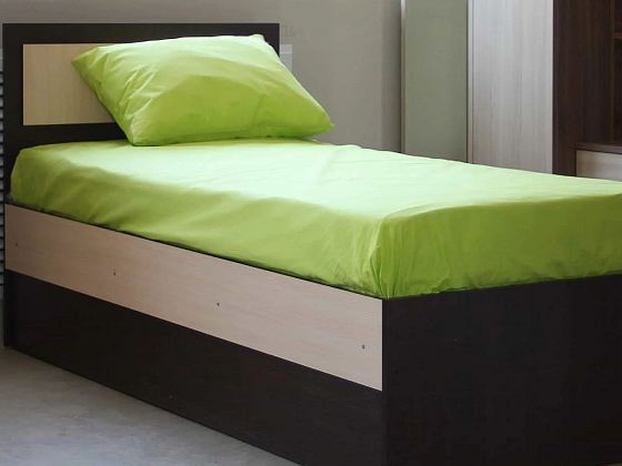 Кровать 900 "Дуэт Люкс" - В интерьере, цвет: Венге/Млечный дуб