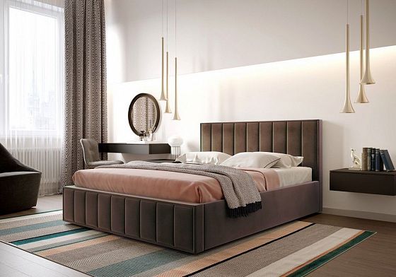 Кровать "Вена" 1600 - В интерьере, цвет: Мора Коричневый