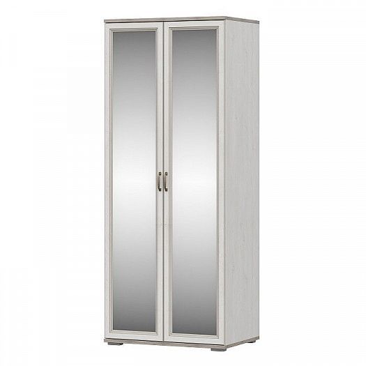 Шкаф 2-х створчатый с 2 зеркальными дверями "Александрия" ШК-202 - Цвет: Сосна Санторини светлая