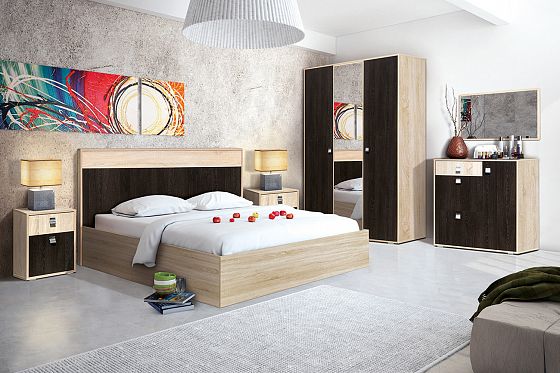 Модульная спальня "Монако" - Модульная спальня "Монако", Цвет: Дуб Сонома/Дуб Кантербери