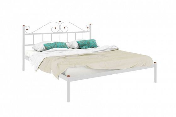 Кровать "Диана" 1600 мм (ламели) - Цвет: Белый