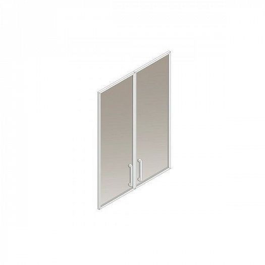 Комплект дверей из тонированного стекла в рамке "Премиум" Пр.ДШ-2СТА - Стекло тонированное