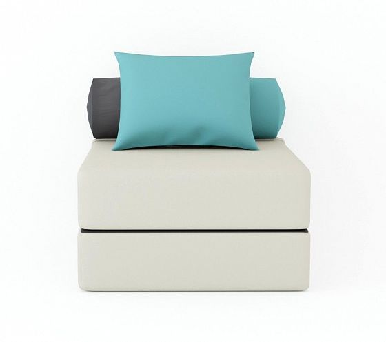 Кресло-кровать "Коста" - Вид прямо, цвет: Neo Ash/Neo Emerald/Neo Grafit