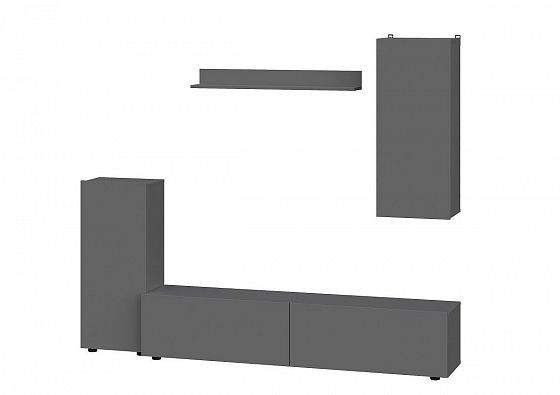 Мебель для гостиной "МГС 10" (NN-Мебель) - Мебель для гостиной "МГС 10" (NN-Мебель), цвет Графит