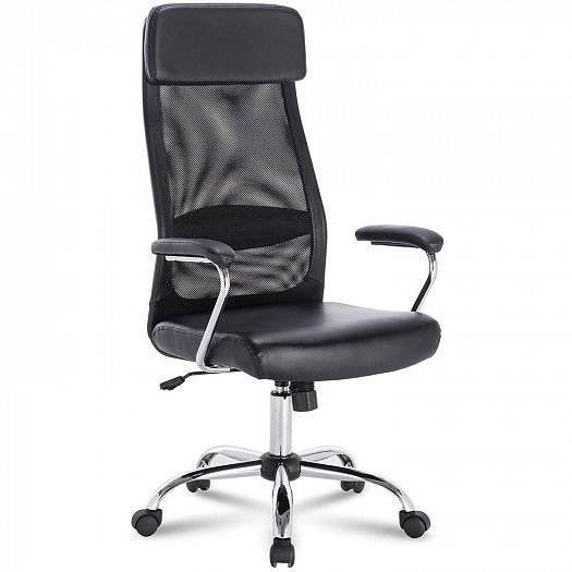 Кресло офисное "Flight EX-540" (экокожа) - Кресло офисное "Flight EX-540" (экокожа), Цвет: Черный