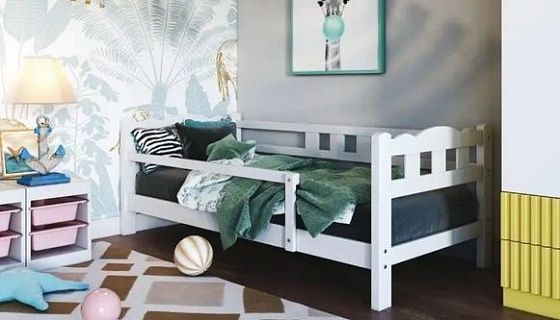 Кровать "Миа" с ламелями - Кровать "Миа" белый античный, фото 2