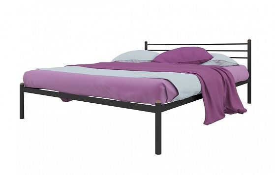 Кровать "Милана" 1600 мм (ламели) - Цвет: Черный