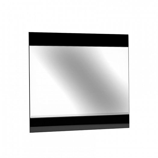 Зеркало навесное (800 мм) "Лайт" 80.25 - Зеркало навесное (800) Лайт, цвет: Черный глянец/Черная шаг