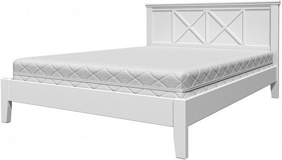 Кровать "Грация-2" 1400 мм (ламели) - Кровать "Грация-2" 1400 мм (ламели), Цвет: Белый античный