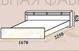 Кровать "Арсения" 1600 арт. АКР-708 (настил)