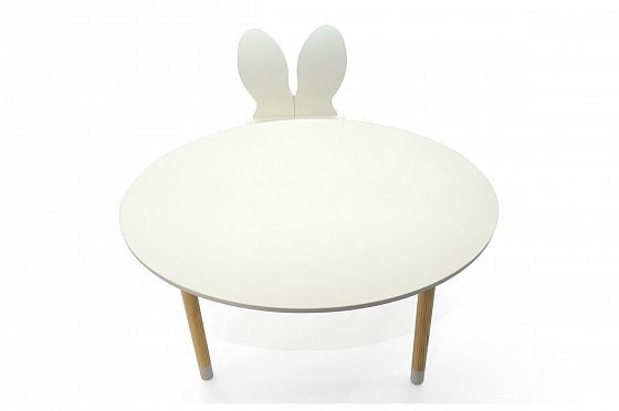 Детский стул "Stumpa зайчик" белый - Детский стул "Stumpa зайчик" белый, со столом сзади