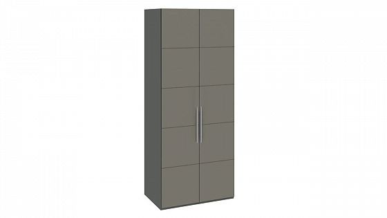 Шкаф для одежды с 2-мя дверями "Наоми" - Фон серый/Джут
