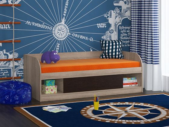 Детская кровать "Соня-4" Цвет: Дуб Сонома/Венге