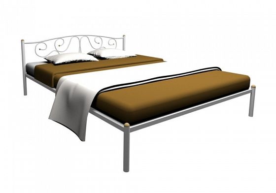 Кровать "Ангелина" 1400 мм (ламели) - Цвет: Белый