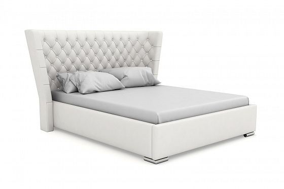 Кровать "Versal" 1200 металлическое основание/стразы - Цвет: Белый 002