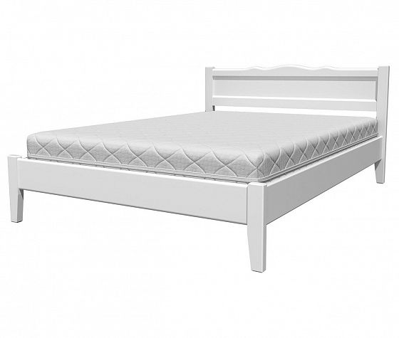 Кровать "Карина-7" 1400 мм (ламели) - Белый античный