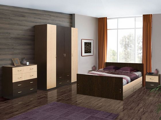 Модульная спальня "Венеция 11" - Набор мебели для спальни "Венеция 11" с кроватью 1400*2000 мм, Цвет