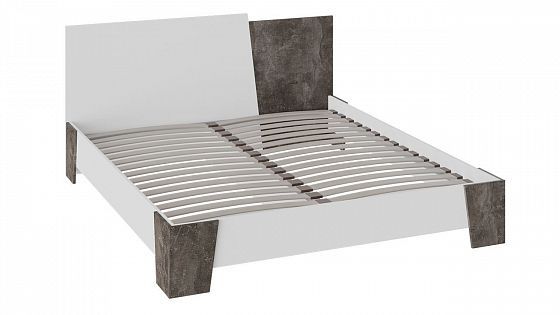 Кровать "Клео" 1600*2000 мм - Цвет: Белый Ясень/Ателье темное