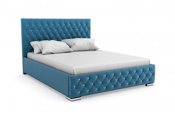 Кровать "Millennium" 800 металлическое основание/стразы - Цвет: Синий 115