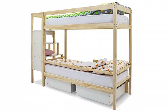 Детская двухъярусная кровать "Svogen натура" - Детская двухярусная кровать "Svogen натура", вид сзад