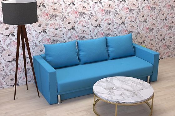 Диван-кровать "НЕКСТ" с подлокотниками - В интерьере, цвет: Neo Azure