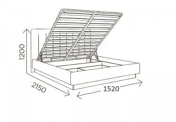 Кровать "Богуслава" М14 1400*2000 мм с подъемным механизмом - Размеры