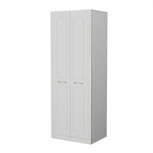 Шкаф двухдверный "Ева-10" для платья и белья (800 мм) - Цвет: Рамух/Сандал Белый