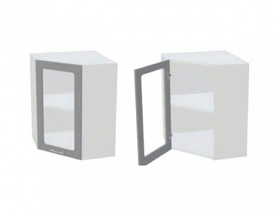 Шкаф верхний угловой "Монако" ШВУС600 со стеклом - Схема