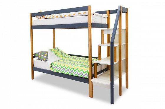 Детская двухъярусная кровать "Svogen дерево-графит" - Детская двухъярусная кровать "Svogen дерево-гр