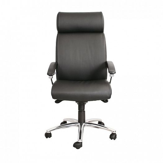 Кресло руководителя "Bond Alu1" кожа LE - Цвет: Черный