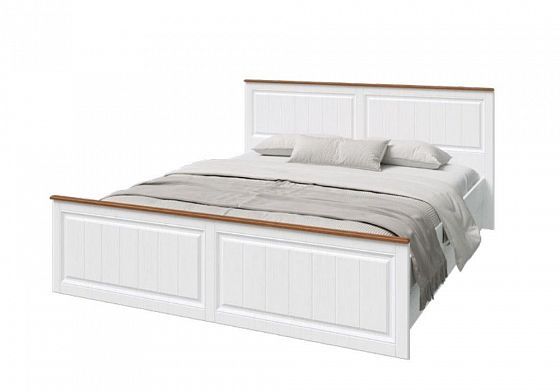 Кровать 1600 "Валенсия" - Цвет: Белый/Белый Матовый/Орех