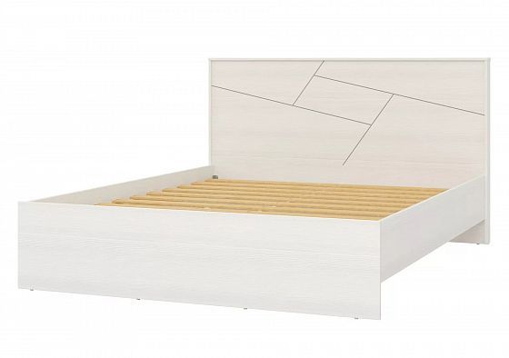 Кровать 1600 Аделина со встроенным основанием Арт.4-1835, Рамух белый, основание.