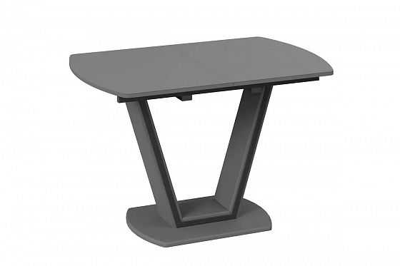 Стол обеденный "Дели" Тип 2 - Цвет: Серый Софт/Стекло Матовое Серое