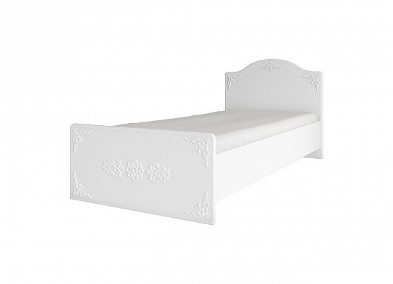 Кровать "Ki-Ki" КРД900.1 (900 мм) - Кровать 900*2000мм  "Ki-Ki" КРД900.1 , Цвет: Белый/Белое Дерево