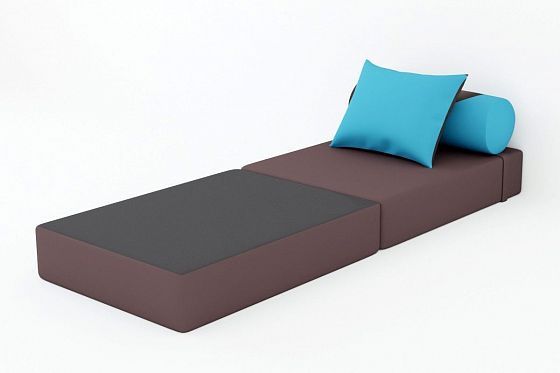 Кресло-кровать "Коста" - В разложенном виде, цвет: Neo Dimrose/Neo Azure/Neo Chocolate