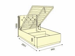 Кровать "Тиффани" 900 с подъемным механизмом М38