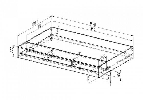 Кровать выкатная 1200 мм - Схема
