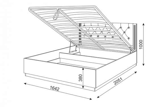 Кровать "Тиффани" 1600 с подъемным механизмом модуль М25 - Кровать "Тиффани" 1600 с подъемным механи