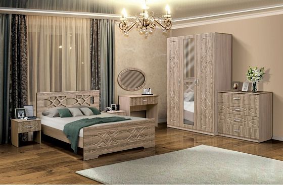 Модульная спальня "Венеция 7" - Набор мебели для спальни "Венеция 7" с кроватью 1400*2000 мм, Цвет:
