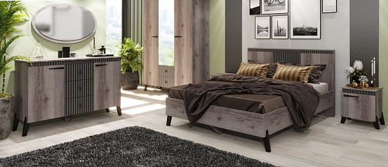 Кровать "Ольга-3" 1400*2000 мм (деревянное основание) - в интерьере