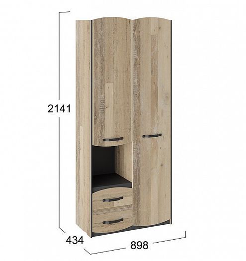 Шкаф комбинированный "Кристофер" ТД-328.07.26 - размеры