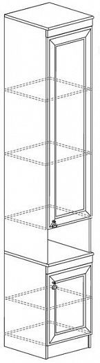 Шкаф пенал комбинированный "Инна" №617 - Схема