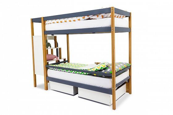 Детская двухъярусная кровать "Svogen дерево-графит" - Детская двухярусная кровать "Svogen дерево-гра